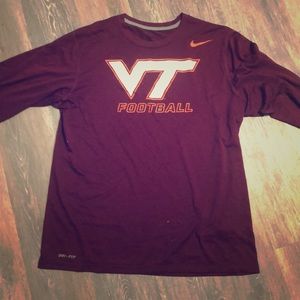 COPY - Virginia Tech Long Sleeve Dri Fit Football…